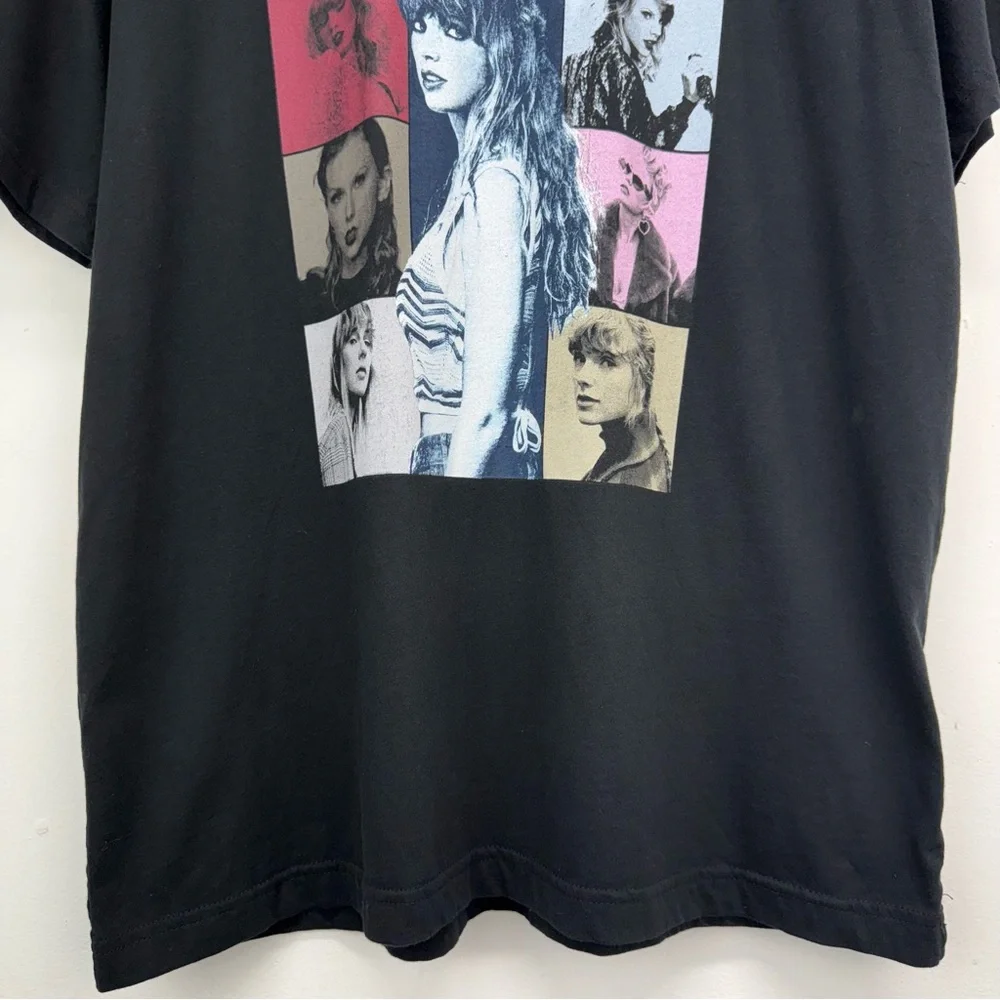 Taylor Swift size Large The Eras Tour Official Merch Black Concert T-shirt